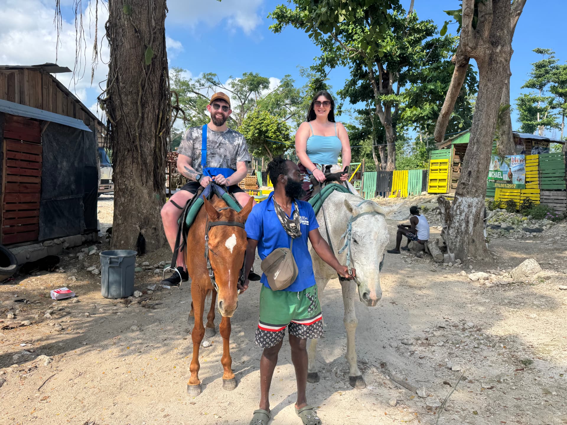 Horseback riding and swimming along the coast