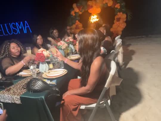 Candlelit private dinner on the beach in Jamaica